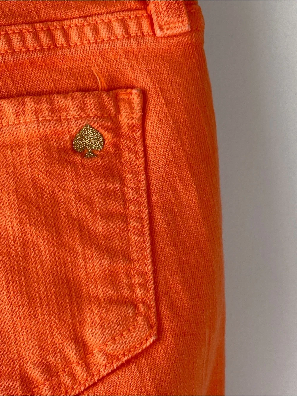 Kate Spade Womens Perry Street Jeans 27 Orange Play Hooky Chic Preppy